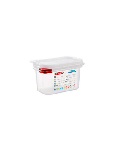 CONTENEDOR HERMÉTICO ARAVEN GN 1/9 H100 MM 1 L