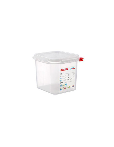 CONTENEDOR HERMÉTICO ARAVEN GN 1/6 H150 MM 2,6 L