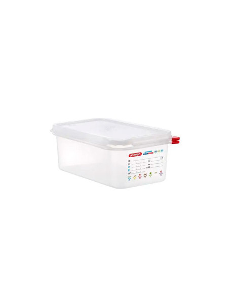 CONTENEDOR HERMÉTICO ARAVEN GN 1/4 H100 MM 2,8 L