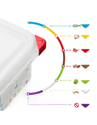 CONTENEDOR HERMÉTICO ARAVEN GN 1/3 H150 MM 6 L-2