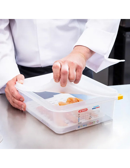 CONTENEDOR HERMÉTICO ARAVEN GN 1/3 H150 MM 6 L-6
