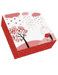 CAJA TARTA 22x22x8cm PK (50u) AMORE