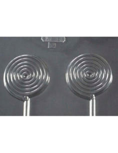 MOLDE PVC PIRULETA DISCO CARAMELO 75x10mm (2c) 2