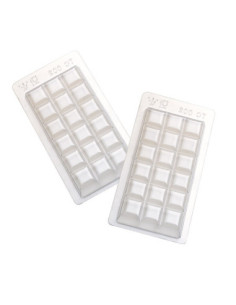 5 MOLDES PVC TABLETA 100g CUADRADOS 150x70mm 2