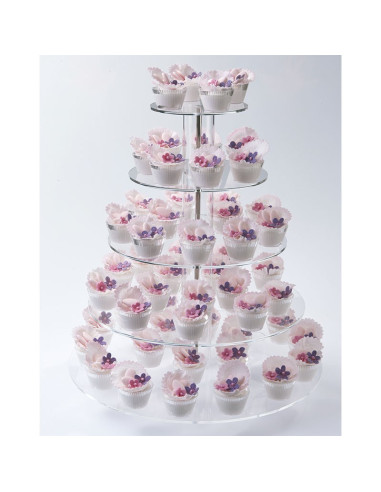 EXPOSITOR REDONDO PLEXIGLAS DE 5 ESTANTESExpositores