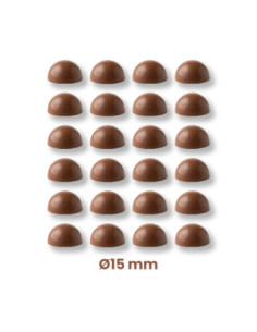 MOLDE PVC SEMIESFERA Ø15mm 24c