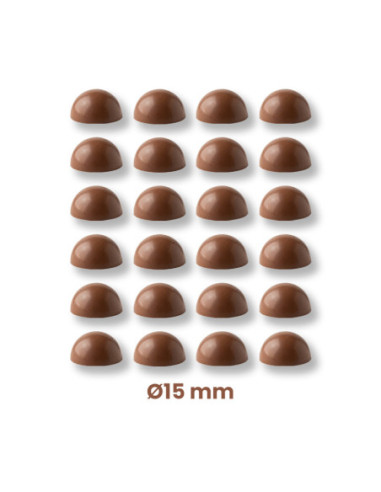 MOLDE PVC SEMIESFERA Ø15mm 24c