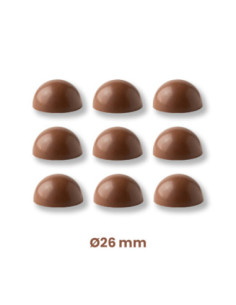 MOLDE PVC SEMIESFERA Ø26mm 9c