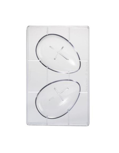 MOLDE HUEVO 1/2 LISO 130x90mm 2p 70g 275x175Pascua