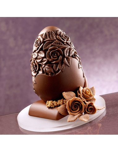 HUEVO ROSAS GUSCIO DECOSILSilicona 3D Pascua