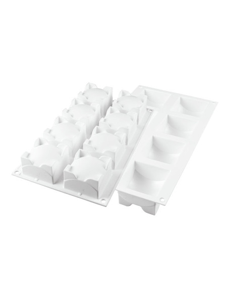 MOLDE SQUARE SPHERE 110 - 8pSilikomart Monoporciones