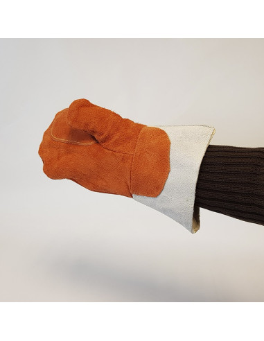GUANTE MANOPLA CUERO TRAT.10 cm GM ANTICALOR 300ºCGuantes obrador