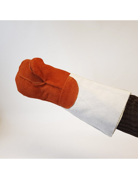 GUANTE-MANOPLA CUERO TRATADO 20 cm ANTICALOR 300ºCGuantes obrador