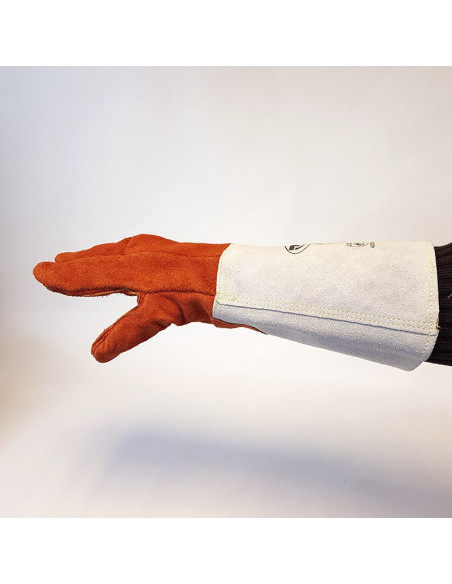 GUANTE CUERO TRATADO 20 cm ANTICALOR 300ºC (1par)Guantes obrador