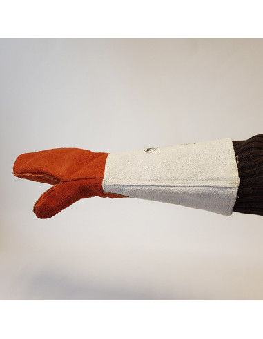 GUANTE-MANOPLA CUERO TRATADO 20 cm ANTICALOR 300ºCGuantes obrador