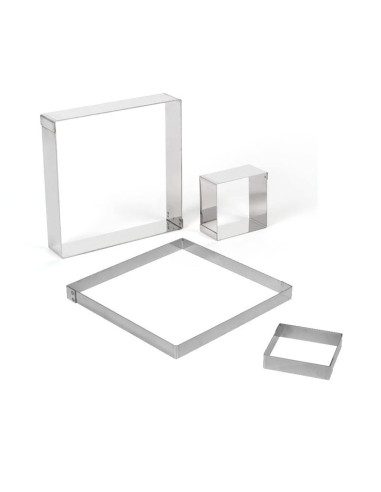 MARCO CUADRADO INOX H4cmAros lisos