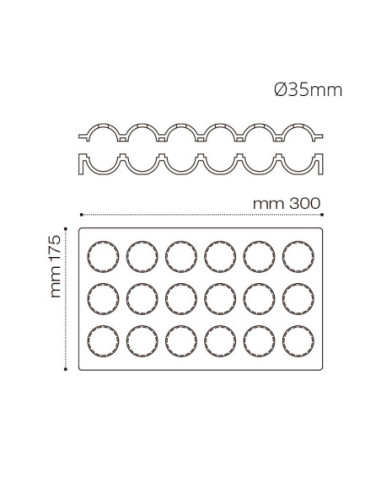 MOLDE ESFERA 3D - AF003 - 18p D35mm SILICONA-2