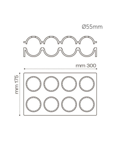 MOLDE ESFERA 3D - AF001 - 8p D55mm SILICONA-2