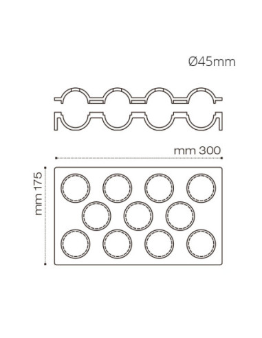 MOLDE ESFERA 3D - AF002 - 11p D45mm SILICONA-2
