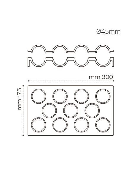 MOLDE ESFERA 3D - AF002 - 11p D45mm SILICONA-2