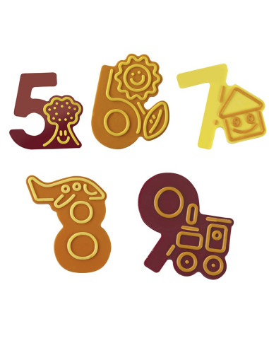 MOLDE NÚMEROS GRANDES 5-9 CHOCOFUNNYChocofunny
