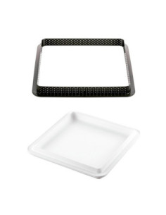 KIT TARTE RING SQUARE 200x200 mm molde+1 anillo 2