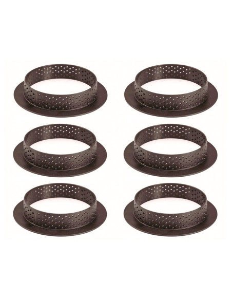 KIT TARTE RING ROUND D80 molde+ 6 rings-2
