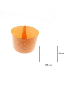 MOLDE PANETTONE 110x85mm GOLD FLOWERS (100uds)300g