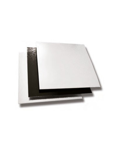 CARTÓN CUADRADO 26x26 cm BLANCO/NEGRO PK (50ud)Bases cuadradas