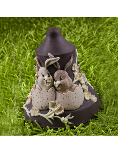 CAMPANA CONEJITOS DECOSILSilicona 3D Pascua