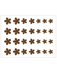 CHABLON 34 FLORES 390x290mm 28 piezas 3 tamaños 2