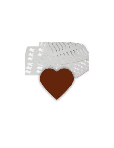 CHABLON 3 CORAZÓN 390x290x2mm 48 piezas 35x25mm