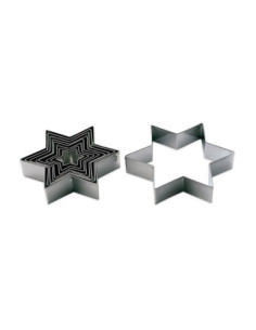 CORTAPASTAS INOX ESTRELLA DE 6 LADOS - 9 PIEZAS