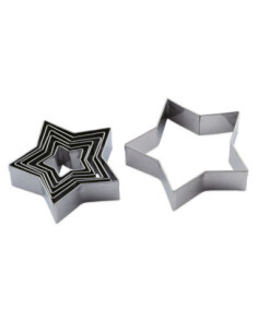 CORTAPASTAS INOX ESTRELLA 5 PUNTAS - 7 PIEZAS