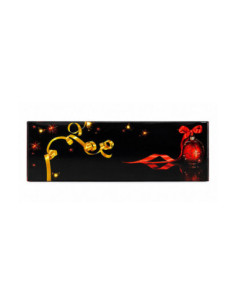 CAJA TRONCO BOULE NOEL ROUGE - 25x11x11cm PK25u 2