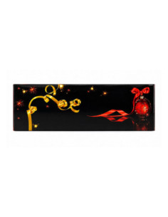 CAJA TRONCO BOULE NOEL ROUGE - 30x11x11cm PK25u 2