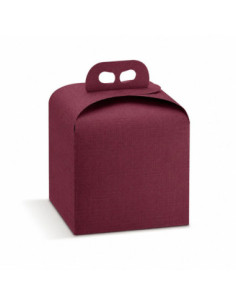 CAJA PANETTONE SETA BURDEOS - 200x200xh180mm PK10u