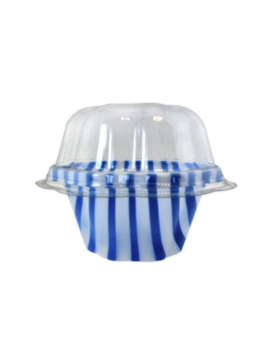 TARRINA HELADO RAYAS AZULES 10 cl (100 ud)Vasitos