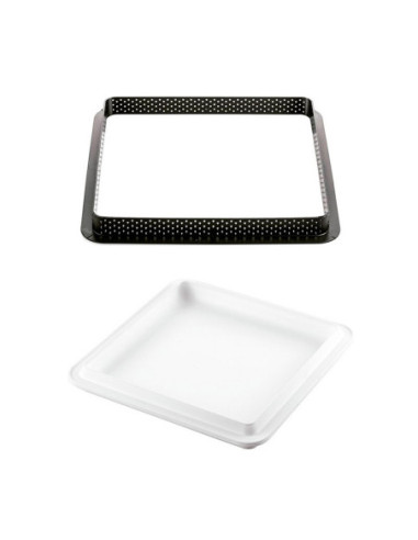 KIT TARTE RING SQUARE + 1 ARO - 200x200mm 560ml-1