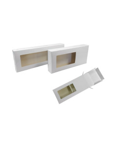 CAJA TURRÓN BLANCA 205x85x28mm BL(25u)+INSERTO