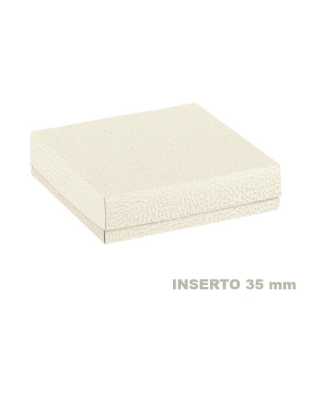 ESTUCHE 145x145x35mm (i.35) PIEL BLANCA PK(10u)Cajas bombón