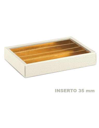 EST. 215x145x35 (i.35) PK(10u) PIEL BL. T.ACET.Cajas bombón