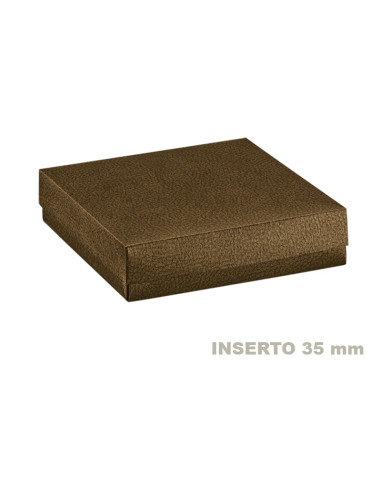 ESTUCHE 145x145x35mm (i.35) PIEL MARRON TAPA PK10uCajas bombón