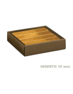 ESTUCHE 145x145x35mm (i35) PIEL MARRON PK(10u)