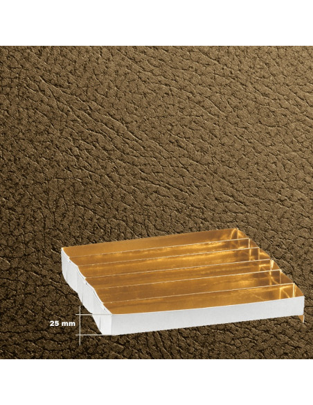 ESTUCHE 145x75x35mm (i.25) PIEL MARRON PK(10u)Cajas bombón