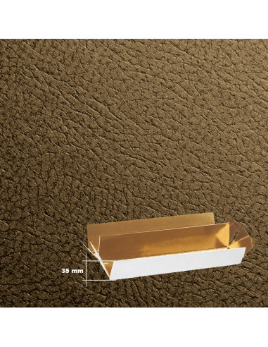 ESTUCHE 145x145x35mm (i.35) PIEL MARRON TAPA PK10uCajas bombón