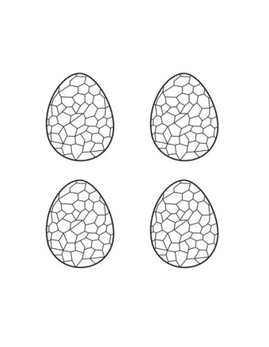 MOLDE PVC HUEVO GRABADO 4ud
