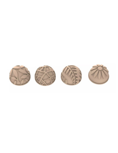 CHOCO STAMP D 4 SILICONE MOULD -  Ø31xh17mm-3