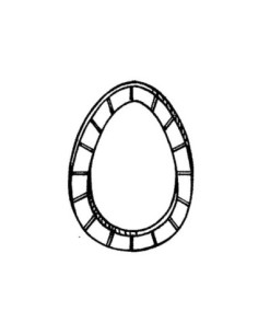 MOLDE PVC MARCO HUEVO MEDIANO D145x215x10mm 1p