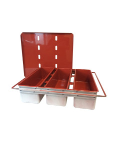 BATERIA 3 PAN MOLDE 20x10x10cm + CAUCHO